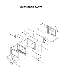 Oven Door Parts parts for Kitchenaid Electric Wall Oven KOST107ESS03 from AppliancePartsPros.com