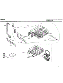 Rack parts for Bosch Dishwasher SHU33A02UC/22 from AppliancePartsPros.com