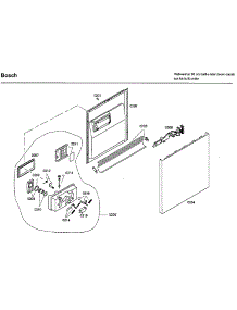 Door parts for Bosch Dishwasher SHU33A02UC/22 from AppliancePartsPros.com