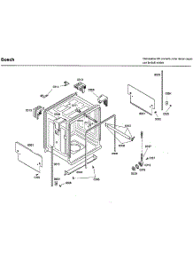 Frame parts for Bosch Dishwasher SHU33A02UC/22 from AppliancePartsPros.com
