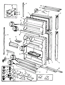 Refrigerator / Doors parts for Jenn-Air Top-Mount Refrigerator JRT194B/M7C53B from AppliancePartsPros.com