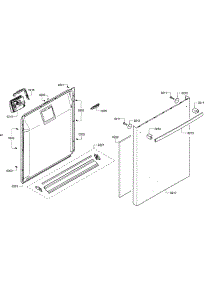 Door parts for Bosch Dishwasher SHX2AR55UC/14 from AppliancePartsPros.com
