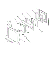 Oven Door Parts parts for Kitchenaid Electric Wall Oven KEBC208KSS01 from AppliancePartsPros.com
