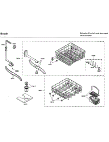 Rack parts for Bosch Dishwasher SHU33A06UC/36 from AppliancePartsPros.com