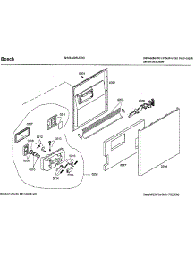 Door parts for Bosch Dishwasher SHU33A06UC/46 from AppliancePartsPros.com
