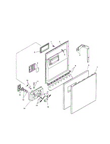 Door Assembly parts for Bosch Dishwasher SHU3036UC/11 / FD 8002-8003 from AppliancePartsPros.com