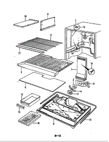 Freezer Compartment parts for Magic Chef Refrigerator RB17EN-2AF/5C46B from AppliancePartsPros.com