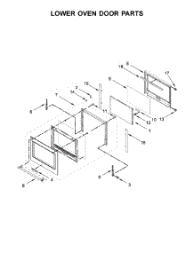 Lower Oven Door Parts parts for Kitchenaid Electric Wall Oven KODE307ESS03 from AppliancePartsPros.com