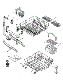 Racks parts for Bosch Dishwasher SHU3302UC/12 from AppliancePartsPros.com