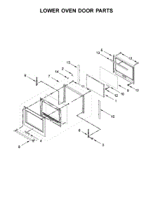 Lower Oven Door Parts parts for Kitchenaid Electric Wall Oven KODE500EBS03 from AppliancePartsPros.com