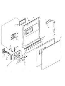Door Assy parts for Bosch Dishwasher SHU3305UC/11 from AppliancePartsPros.com