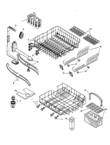 Racks parts for Bosch Dishwasher SHU3322UC/06 from AppliancePartsPros.com