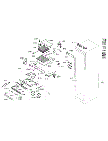 Freezer Assy parts for Thermador Refrigerator T24IR70NSP/43 from AppliancePartsPros.com