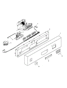 Fascia Panel parts for Bosch Dishwasher SHU3322UC/12 from AppliancePartsPros.com