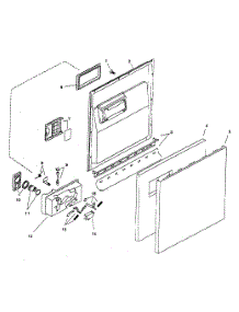 Door Assy parts for Bosch Dishwasher SHU3322UC/12 from AppliancePartsPros.com