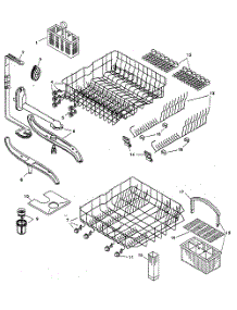 Racks parts for Bosch Dishwasher SHU3322UC/12 from AppliancePartsPros.com