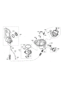 Water Inlet / Sump / Heat Pump parts for Bosch Dishwasher SHE863WF5N/01 from AppliancePartsPros.com