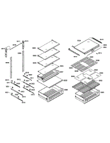Shelfs parts for Thermador Refrigerator T30BR70FS-10 from AppliancePartsPros.com