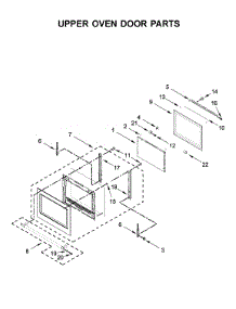 Upper Oven Door Parts parts for Kitchenaid Electric Wall Oven KODE900HBS00 from AppliancePartsPros.com