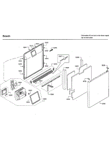 Door parts for Bosch Dishwasher SHE89PW55N/01 from AppliancePartsPros.com