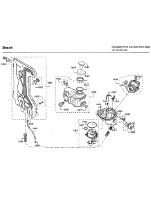 Pump parts for Bosch Dishwasher SHE89PW55N/01 from AppliancePartsPros.com