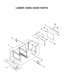 Lower Oven Door Parts parts for Kitchenaid Electric Wall Oven KODE900HBS00 from AppliancePartsPros.com
