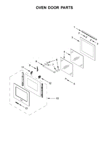 Oven Door Parts parts for Kitchenaid Electric Wall Oven KOSC104FSS0 from AppliancePartsPros.com
