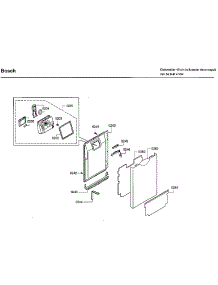 Door parts for Bosch Dishwasher SPE68U55UC/42 from AppliancePartsPros.com