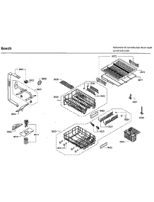 Baskets parts for Bosch Dishwasher SPE68U55UC/42 from AppliancePartsPros.com