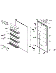 Door Assy parts for Thermador Refrigerator T30BR70FSE from AppliancePartsPros.com