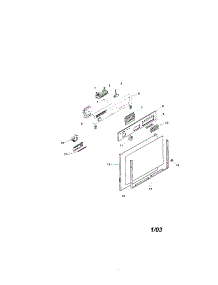 Fascia Panel And Outer Door parts for Bosch Dishwasher SMU4052UC/14 / FD7402-7902 from AppliancePartsPros.com