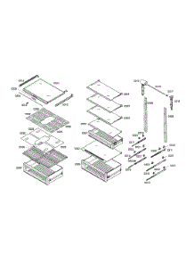 Shelves parts for Thermador Refrigerator T24IR70FSS-01 from AppliancePartsPros.com