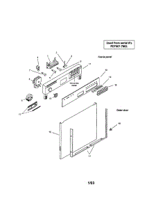 Fascia Panel And Outer Door parts for Bosch Dishwasher SMU7056UC/14 / FD7507-7902 from AppliancePartsPros.com