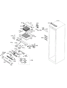 Freezer Assy parts for Thermador Refrigerator T24IR70NSP/05 from AppliancePartsPros.com