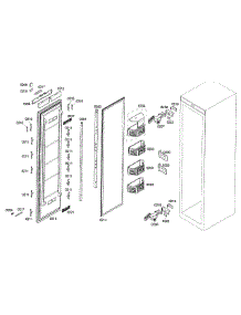 Door Assy parts for Thermador Refrigerator T24IR70NSP/15 from AppliancePartsPros.com