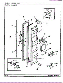 Freezer Door parts for Maytag Refrigerator GDNS22M92/CP33A from AppliancePartsPros.com