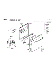 Door Assembly parts for Bosch Dishwasher SHY66C02UC/14 from AppliancePartsPros.com