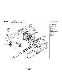 Fascia Panel parts for Bosch Dishwasher SHY66C05UC/14 from AppliancePartsPros.com