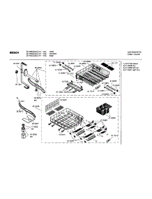 Racks parts for Bosch Dishwasher SHY66C05UC/14 from AppliancePartsPros.com