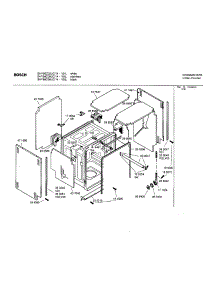 Tank Assembly parts for Bosch Dishwasher SHY66C05UC/14 from AppliancePartsPros.com