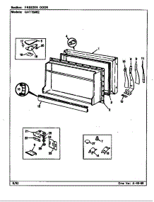 Freezer Door parts for Maytag Refrigerator GNT15M82/CF03A from AppliancePartsPros.com