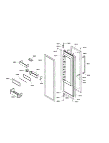 Refrigerator Door parts for Thermador Side-By-Side Refrigerator KBUIT4855E/04 from AppliancePartsPros.com