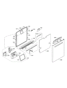 Door / Dispenser parts for Bosch Dishwasher SHP865WF6N/01 from AppliancePartsPros.com