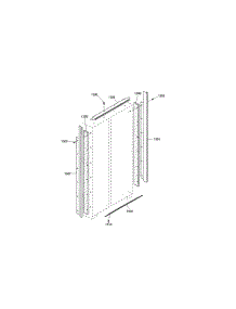Cabinet Trim parts for Thermador Side-By-Side Refrigerator KBUIT4855E/04 from AppliancePartsPros.com
