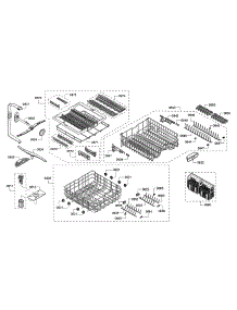 Racks / Spray Arm parts for Bosch Dishwasher SHP865WF6N/01 from AppliancePartsPros.com