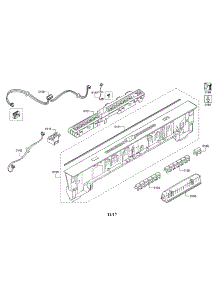 Facia Panel / Controls parts for Bosch Dishwasher SHP865WF6N/01 from AppliancePartsPros.com