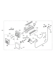 Icemaker / Motor parts for Thermador Side-By-Side Refrigerator KBUIT4855E/04 from AppliancePartsPros.com
