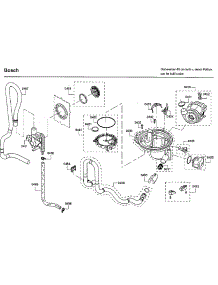 Pump parts for Bosch Dishwasher SHS5AVF6UC/22 from AppliancePartsPros.com