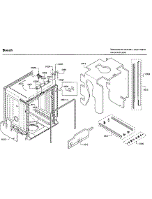 Frame parts for Bosch Dishwasher SHS5AVF6UC/22 from AppliancePartsPros.com