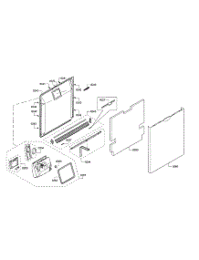 Door / Dispenser parts for Bosch Dishwasher SHS863WD2N/10 from AppliancePartsPros.com
